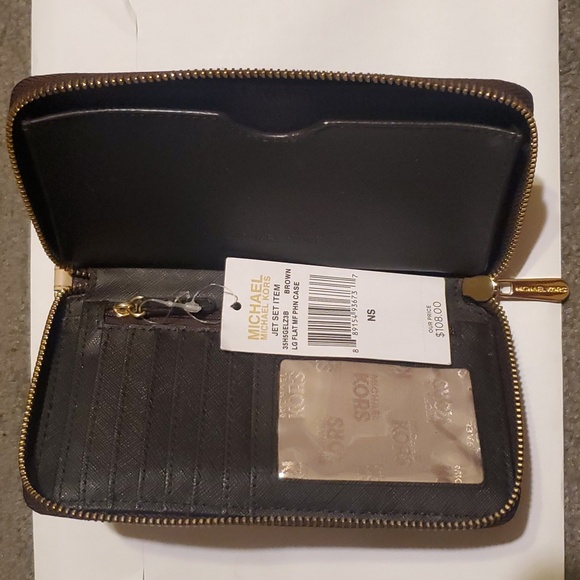 Michael Kors Jet Set large wallet/phone wristlet 💫🤎 - Picture 3 of 4